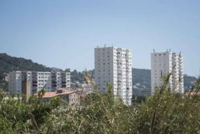 Varios edificios del barrio de St. Roche, en Niza.