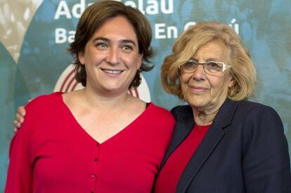 Ada Colau amb Manuela Carmena.