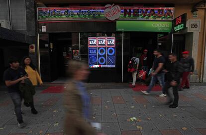 Salón de juego y apuestas en el barrio de Tetuán, el jueves