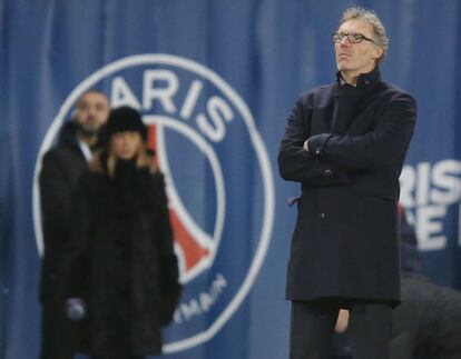 Laurent Blanc, durante un partido del PSG.