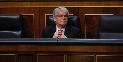 Alfonso Dastis, ministro de Exteriores, en el Congreso de los Diputados.
