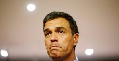 Pedro Sanchez tras la reunión con Mariano Rajoy el pasado martes.