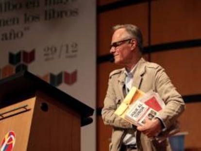 El escritor Fernando Vallejo participa en la XXVII Feria Internacional del Libro de Bogotá (Filbo) en Bogotá (Colombia).
