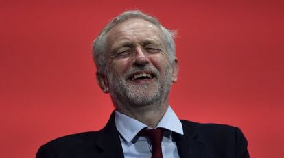 Jeremy Corbyn, en el Congreso laborista en Brighton.