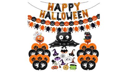 Kit con decoración para Halloween, multitud de piezas variadas (reutilizable)