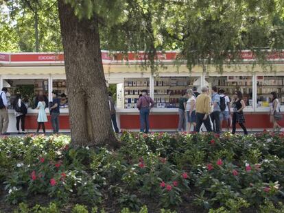 Aspecto de la Feria del Libro de Madrid.