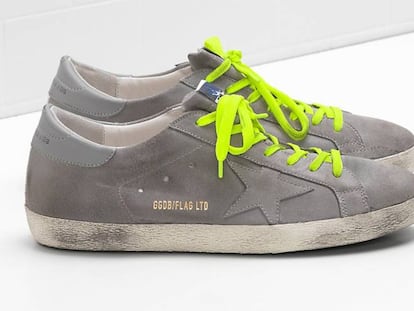 Modelo de zapatilla de Golden Goose, desgastada, con efecto sucio: 350 euros.