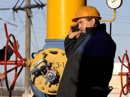 Trabajadores del gasoducto Yamal-Europe.