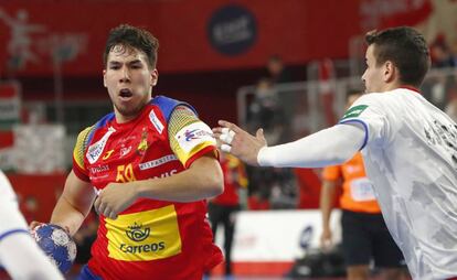 Dani Dujshebaev, en el España-República Checa.