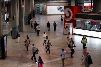 Aspecto de la estación de Cercanías de Atocha, en Madrid.