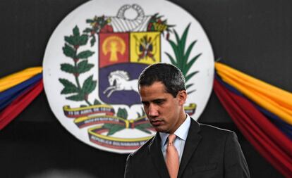 Juan Guaidó, antes de una sesión de la Asamblea Nacional, el pasado 15 de enero.