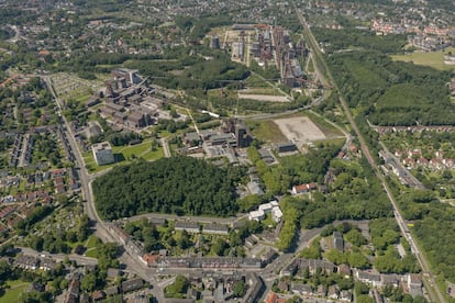El parque de Zollverein, en Essen, después de la intervención.