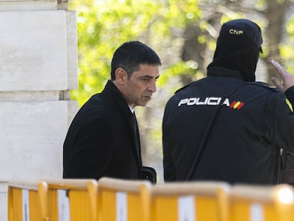 Trapero, al salir de su declaración como testigo en el juicio del 'procés'.