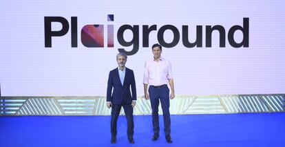 Carlos Beldarrin, responsable de Cloud Data en Minsait, y José Luis Flórez, director de Plaiground, en el evento de presentación de esta unidad.