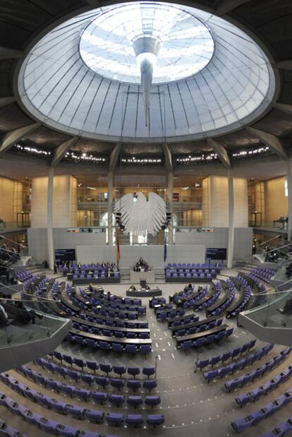 El Bundestag alemán, durante el debate de ayer.