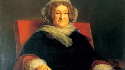 Retrato de Madame Clicquot, fundadora de Veuve Clicquot.