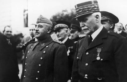 Franco y el mariscal Pétain, en febrero de 1941 en Montepellier.