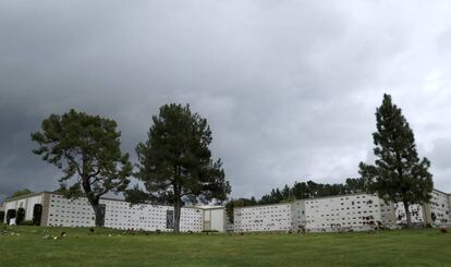 Vista general de los terrenos de Forest Lawn Memorial Park y Mortuary, el lugar de descanso final de Debbie Reynolds y su hija Carrie Fisher.