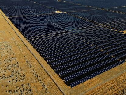 A solar farm sits in Mona, Utah, on August 9, 2022.