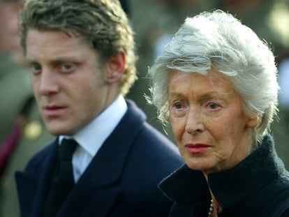 Marella Agnelli y su nieto Lapo Elkann.