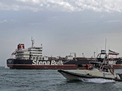El 'Stena Impero', el 21 de julio de 2019 al ser retenido por la Guardia Revolucionaria iraní.