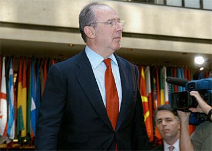 Rodrigo Rato, a su llegada a la sede del Fondo Monetario Internacional.