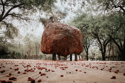 Vista del Meteorito ubicado en el Municipio de Gancedo.