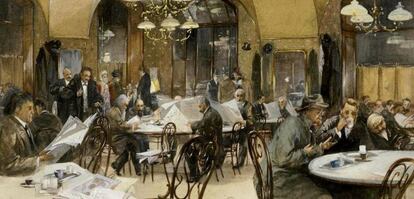 'Café Griensteidl, Viena' (1890), de Reinhold Völkel.