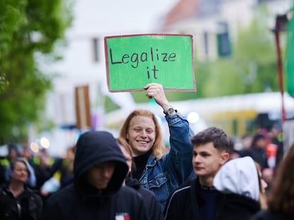 A demonstration in Berlin last May calling for the legalization of cannabis.