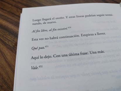 La última frase del libro 'La última frase', de Camila Cañeque, que también es la última frase de 'El Quijote'.