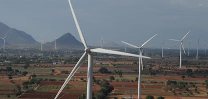 Parque e&oacute;lico en India promovido por Gamesa, que hoy cede cerca de un 7% en Bolsa.