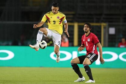Falcao García, capitán de Colombia, durante el partido de preparación frente a Egipto.