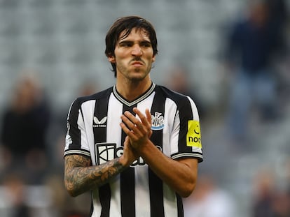 Sandro Tonali, con el Newcastle.