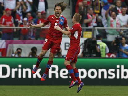 Jiracek celebra su fugaz gol