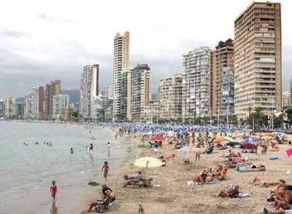 La playa de Levante de Benidorm hace dos semanas.