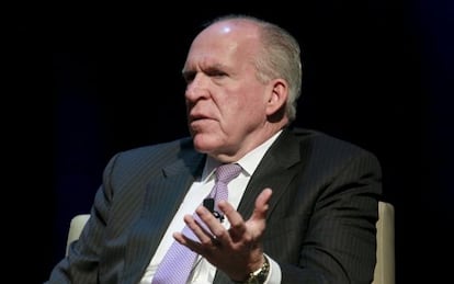 CIA director John Brennan at George Washington University on Tuesday.