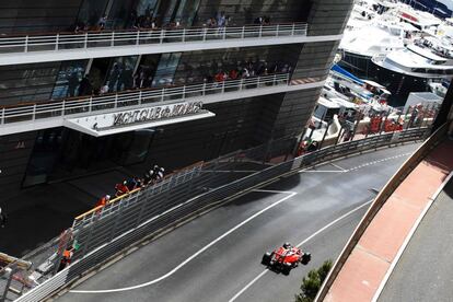 Sebastian Vettel de la escudería Ferrari.