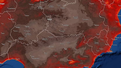 Mapa del calor de Meteored.