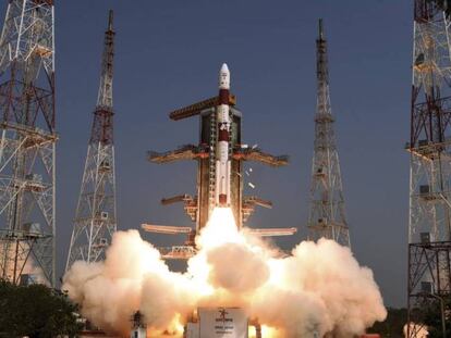 India lanza este lunes al espacio su satélite de inteligencia electrónica EMISAT desde Chennai, en el sureste del país.