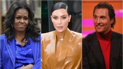 Michelle Obama, Kim Kardashian y Matthew McConaughey.