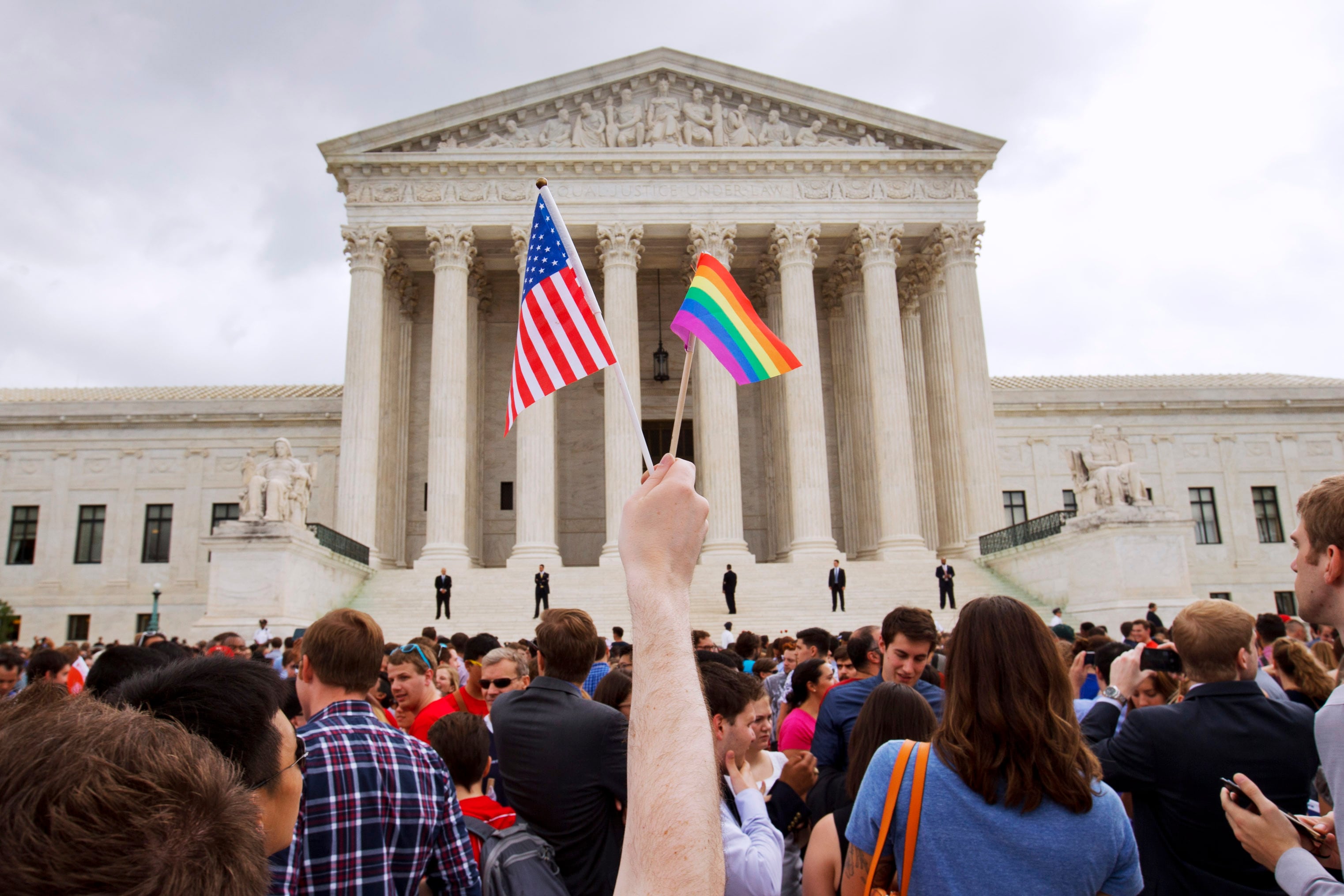 The U.S. Supreme Court declines to hear challenges to same-sex marriage