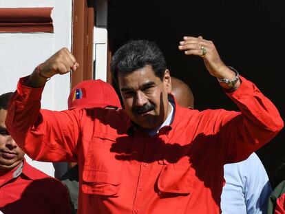 Nicolas Maduro en el Palacio de Miraflores el pasado 23 de enero