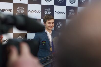 Serguéi Kariakin, durante la ceremonia de clausura