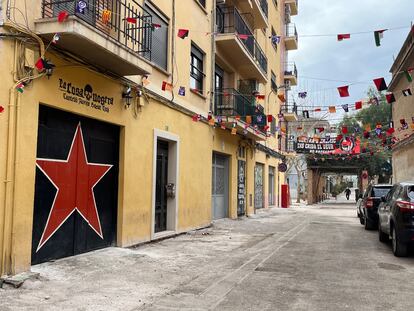 Sede de la colla junto a la que se produjo la paliza en Castellón.