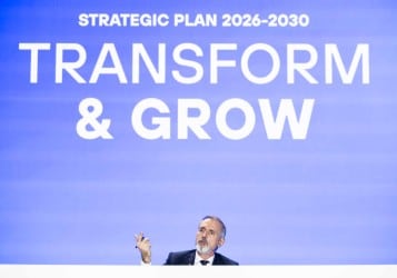 Marc Murtra, en la presentación del nuevo plan estratégico de Telefónica, Eel 4 de noviembre, en Madrid.