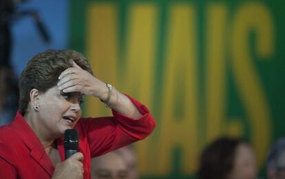 Dilma Rousseff no ultimo dia 31 em Guarulhos.