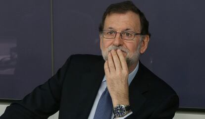 Rajoy en la reuni&oacute;n del Comit&eacute; Ejecutivo Nacional del PP este lunes.