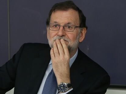 Rajoy en la reunión del Comité Ejecutivo Nacional del PP este lunes.