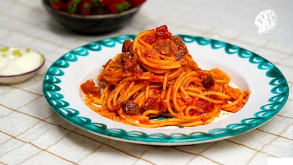 Espaguetis a la amatriciana, la mejor leccin de la cocina italiana