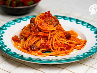 Espaguetis a la amatriciana, la mejor lección de la cocina italiana
